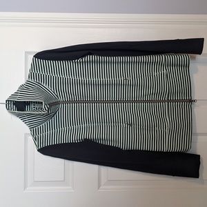 Lululemon mint and black striped zip up size 8